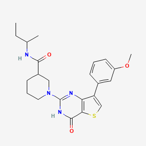N-(sec-butyl)-1-(7-(3-methoxyphenyl)-4-oxo-3,4-dihydrothieno[3,2-d]pyrimidin-2-yl)piperidine-3-carboxamide