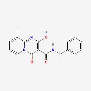 molecular formula C18H17N3O3 B2999771 2-羟基-9-甲基-4-氧代-N-(1-苯乙基)-4H-吡啶并[1,2-a]嘧啶-3-甲酰胺 CAS No. 886894-39-9