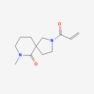 molecular formula C12H18N2O2 B2999779 7-Methyl-2-prop-2-enoyl-2,7-diazaspiro[4.5]decan-6-one CAS No. 2305413-45-8
