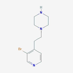 molecular formula C11H16BrN3 B2999789 1-[2-(3-Bromopyridin-4-yl)ethyl]piperazine CAS No. 1779771-31-1