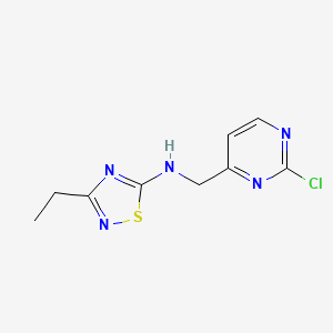 N-[(2-chloropyrimidin-4-yl)methyl]-3-ethyl-1,2,4-thiadiazol-5-amine