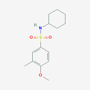 molecular formula C14H21NO3S B299981 N-cyclohexyl-4-methoxy-3-methylbenzenesulfonamide 