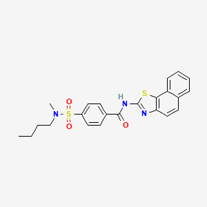 molecular formula C23H23N3O3S2 B2999817 N-苯并[g][1,3]苯并噻唑-2-基-4-[丁基(甲基)磺酰基]苯甲酰胺 CAS No. 683259-87-2