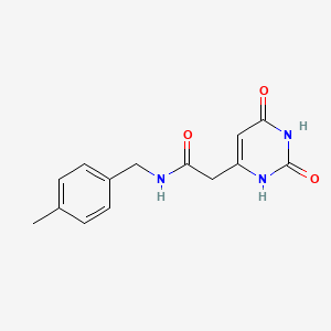 molecular formula C14H15N3O3 B2999819 2-(2,4-dioxo-1H-pyrimidin-6-yl)-N-[(4-methylphenyl)methyl]acetamide CAS No. 868228-91-5