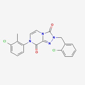 molecular formula C19H14Cl2N4O2 B2999825 7-(3-chloro-2-methylphenyl)-2-(2-chlorobenzyl)-[1,2,4]triazolo[4,3-a]pyrazine-3,8(2H,7H)-dione CAS No. 2034588-87-7