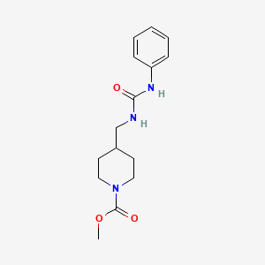 molecular formula C15H21N3O3 B2999834 Methyl 4-((3-phenylureido)methyl)piperidine-1-carboxylate CAS No. 1234884-00-4