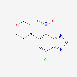 molecular formula C10H9ClN4O4 B2999842 7-Chloro-5-(morpholin-4-yl)-4-nitro-2,1,3-benzoxadiazole CAS No. 312590-63-9