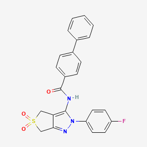 N-(2-(4-fluorophenyl)-5,5-dioxido-4,6-dihydro-2H-thieno[3,4-c]pyrazol-3-yl)-[1,1'-biphenyl]-4-carboxamide