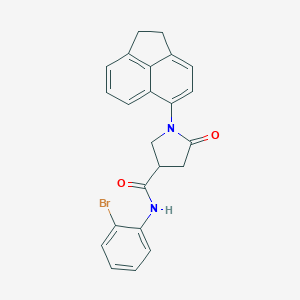 molecular formula C23H19BrN2O2 B299985 N-(2-bromophenyl)-1-(1,2-dihydro-5-acenaphthylenyl)-5-oxo-3-pyrrolidinecarboxamide 
