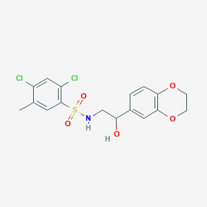 2,4-dichloro-N-(2-(2,3-dihydrobenzo[b][1,4]dioxin-6-yl)-2-hydroxyethyl)-5-methylbenzenesulfonamide