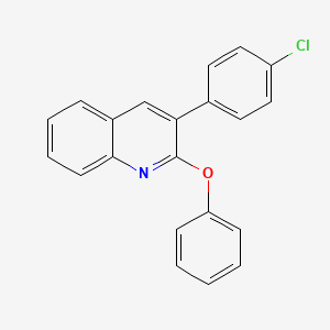 molecular formula C21H14ClNO B2999853 3-(4-Chlorophenyl)-2-phenoxyquinoline CAS No. 339103-61-6
