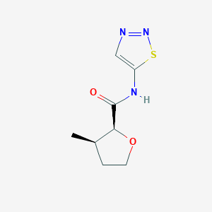 molecular formula C8H11N3O2S B2999858 (2S,3R)-3-Methyl-N-(thiadiazol-5-yl)oxolane-2-carboxamide CAS No. 2580101-17-1