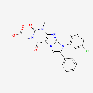 methyl 2-(8-(5-chloro-2-methylphenyl)-1-methyl-2,4-dioxo-7-phenyl-1H-imidazo[2,1-f]purin-3(2H,4H,8H)-yl)acetate