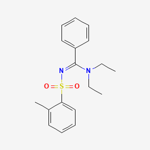N,N-diethyl-N'-[(2-methylphenyl)sulfonyl]benzenecarboximidamide
