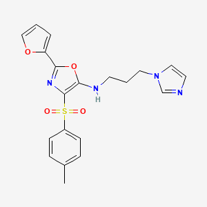 2-(furan-2-yl)-N-[3-(1H-imidazol-1-yl)propyl]-4-(4-methylbenzenesulfonyl)-1,3-oxazol-5-amine
