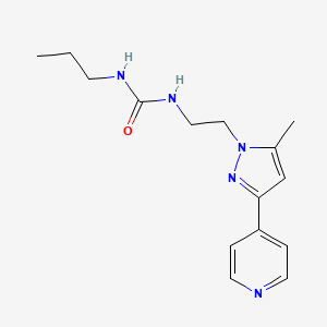 molecular formula C15H21N5O B2999870 1-(2-(5-甲基-3-(吡啶-4-基)-1H-吡唑-1-基)乙基)-3-丙基脲 CAS No. 2034632-86-3