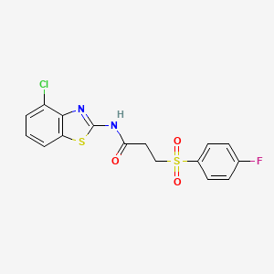 N-(4-chlorobenzo[d]thiazol-2-yl)-3-((4-fluorophenyl)sulfonyl)propanamide