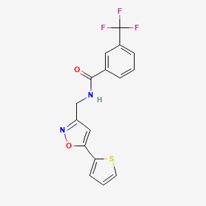 N-((5-(thiophen-2-yl)isoxazol-3-yl)methyl)-3-(trifluoromethyl)benzamide