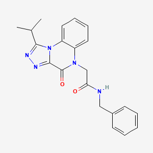 molecular formula C21H21N5O2 B2999893 N-benzyl-2-(1-isopropyl-4-oxo[1,2,4]triazolo[4,3-a]quinoxalin-5(4H)-yl)acetamide CAS No. 1358309-66-6