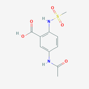 molecular formula C10H12N2O5S B2999904 5-Acetamido-2-methanesulfonamidobenzoic acid CAS No. 1016675-55-0