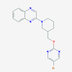 2-[3-[(5-Bromopyrimidin-2-yl)oxymethyl]piperidin-1-yl]quinoxaline