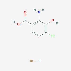 molecular formula C7H7BrClNO3 B2999910 2-氨基-4-氯-3-羟基苯甲酸氢溴酸盐 CAS No. 2230807-81-3