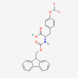 molecular formula C25H21F2NO5 B2999923 (S)-2-((((9H-Fluoren-9-yl)methoxy)carbonyl)amino)-3-(4-(difluoromethoxy)phenyl)propanoic acid CAS No. 1496564-27-2