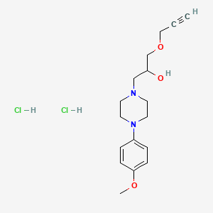 1-(4-(4-Methoxyphenyl)piperazin-1-yl)-3-(prop-2-yn-1-yloxy)propan-2-ol dihydrochloride