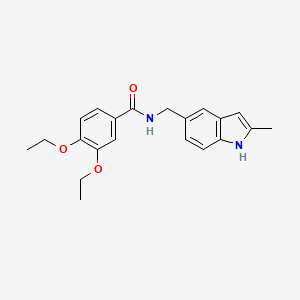 3,4-diethoxy-N-[(2-methyl-1H-indol-5-yl)methyl]benzamide