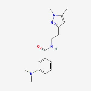 N-(2-(1,5-dimethyl-1H-pyrazol-3-yl)ethyl)-3-(dimethylamino)benzamide