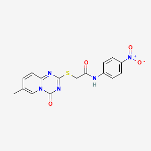 2-(7-methyl-4-oxopyrido[1,2-a][1,3,5]triazin-2-yl)sulfanyl-N-(4-nitrophenyl)acetamide
