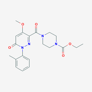 Ethyl 4-[4-methoxy-1-(2-methylphenyl)-6-oxopyridazine-3-carbonyl]piperazine-1-carboxylate