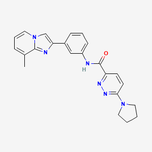 N-(3-(8-methylimidazo[1,2-a]pyridin-2-yl)phenyl)-6-(pyrrolidin-1-yl)pyridazine-3-carboxamide