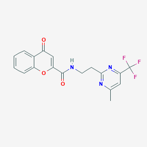 N-(2-(4-methyl-6-(trifluoromethyl)pyrimidin-2-yl)ethyl)-4-oxo-4H-chromene-2-carboxamide