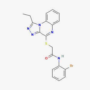 molecular formula C19H16BrN5OS B2999950 N-(2-bromophenyl)-2-((1-ethyl-[1,2,4]triazolo[4,3-a]quinoxalin-4-yl)thio)acetamide CAS No. 1359010-15-3