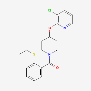 molecular formula C19H21ClN2O2S B2999961 (4-((3-氯吡啶-2-基)氧基)哌啶-1-基)(2-(乙硫基)苯基)甲苯酮 CAS No. 1448134-50-6