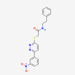 2-((6-(3-nitrophenyl)pyridazin-3-yl)thio)-N-phenethylacetamide