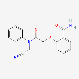 molecular formula C17H15N3O3 B2999970 2-{[(Cyanomethyl)(phenyl)carbamoyl]methoxy}benzamide CAS No. 1050784-92-3