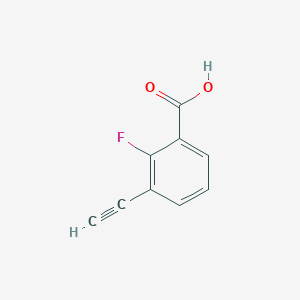 molecular formula C9H5FO2 B2999975 3-乙炔基-2-氟苯甲酸 CAS No. 1862052-40-1
