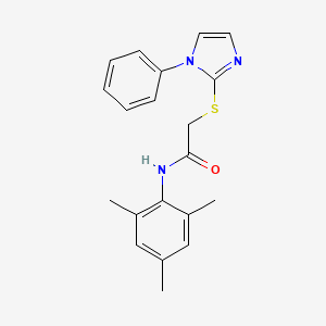 molecular formula C20H21N3OS B2999982 N-间二甲苯-2-((1-苯基-1H-咪唑-2-基)硫代)乙酰胺 CAS No. 688335-56-0