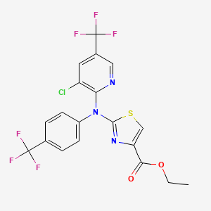Ethyl 2-[[3-chloro-5-(trifluoromethyl)-2-pyridinyl]-4-(trifluoromethyl)anilino]-1,3-thiazole-4-carboxylate
