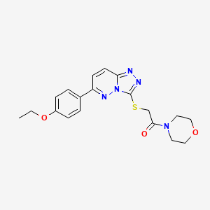 molecular formula C19H21N5O3S B2999987 2-((6-(4-Ethoxyphenyl)-[1,2,4]triazolo[4,3-b]pyridazin-3-yl)thio)-1-morpholinoethanone CAS No. 894061-38-2