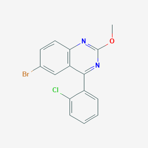molecular formula C15H10BrClN2O B2999996 6-Bromo-4-(2-chlorophenyl)-2-methoxyquinazoline CAS No. 332173-47-4