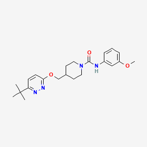 molecular formula C22H30N4O3 B3000001 4-[(6-Tert-butylpyridazin-3-yl)oxymethyl]-N-(3-methoxyphenyl)piperidine-1-carboxamide CAS No. 2379952-70-0