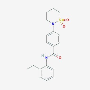 molecular formula C19H22N2O3S B3000008 4-(1,1-dioxothiazinan-2-yl)-N-(2-ethylphenyl)benzamide CAS No. 899994-43-5