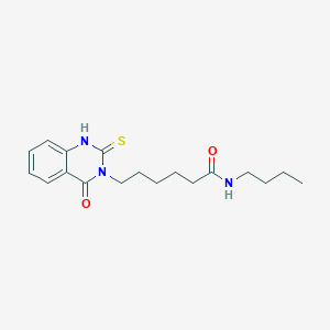N-butyl-6-(4-oxo-2-sulfanylidene-1H-quinazolin-3-yl)hexanamide