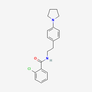 2-chloro-N-(4-(pyrrolidin-1-yl)phenethyl)benzamide