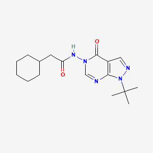 molecular formula C17H25N5O2 B3000023 N-(1-(tert-butyl)-4-oxo-1H-pyrazolo[3,4-d]pyrimidin-5(4H)-yl)-2-cyclohexylacetamide CAS No. 899751-41-8