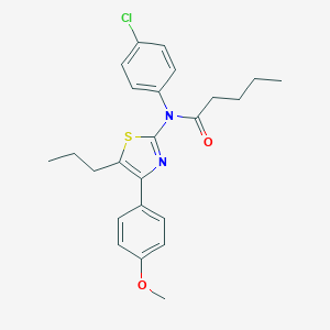 molecular formula C24H27ClN2O2S B300003 N-(4-chlorophenyl)-N-[4-(4-methoxyphenyl)-5-propyl-1,3-thiazol-2-yl]pentanamide 