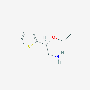 molecular formula C8H13NOS B3000035 2-Ethoxy-2-(thiophen-2-yl)ethan-1-amine CAS No. 1251110-39-0